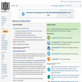 Скриншот главной страницы сайта rationalwiki.org