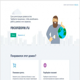 Скриншот главной страницы сайта reconzone.ru