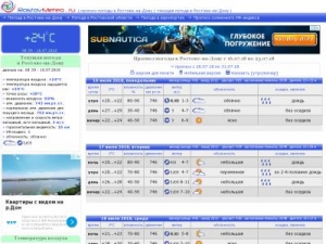 Скриншот главной страницы сайта rostovmeteo.ru