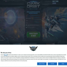 Скриншот главной страницы сайта ru2.darkorbit.com
