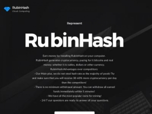 Скриншот главной страницы сайта rubinhash.su