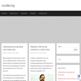 Скриншот главной страницы сайта rucodex.org