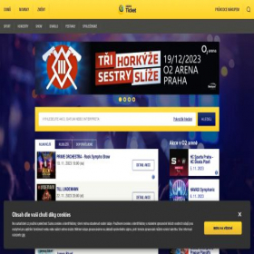 Скриншот главной страницы сайта sazkaticket.cz