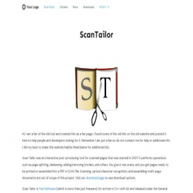 Скриншот главной страницы сайта scantailor.org
