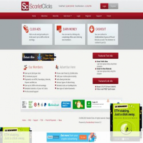Скриншот главной страницы сайта scarlet-clicks.info