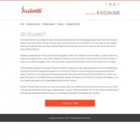 Скриншот главной страницы сайта scooterettifranchise.ca