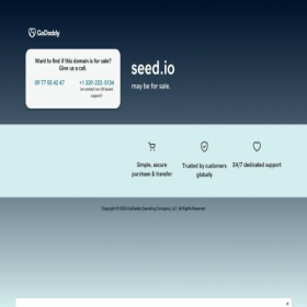 Скриншот главной страницы сайта seed.io