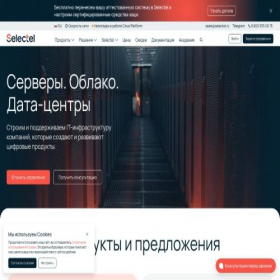 Скриншот главной страницы сайта selectel.ru
