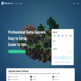 Скриншот главной страницы сайта server.pro
