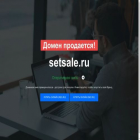 Скриншот главной страницы сайта setsale.ru