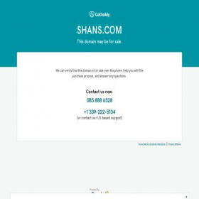 Скриншот главной страницы сайта shans.com