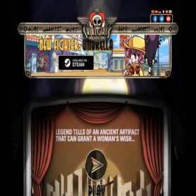 Скриншот главной страницы сайта skullgirls.com