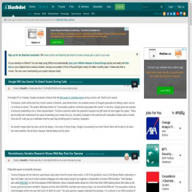 Скриншот главной страницы сайта slashdot.org