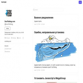 Скриншот главной страницы сайта socfishing.ru