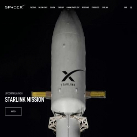Скриншот главной страницы сайта spacex.com