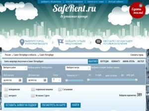 Скриншот главной страницы сайта spb.saferent.ru
