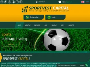 Скриншот главной страницы сайта sportvest.capital