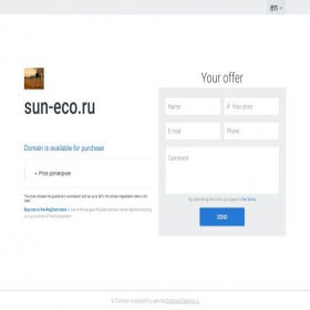 Скриншот главной страницы сайта sun-eco.ru