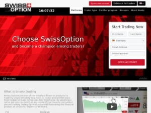 Скриншот главной страницы сайта swiss-option.com