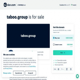 Скриншот главной страницы сайта taboo.group