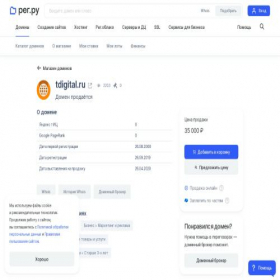Скриншот главной страницы сайта tdigital.ru