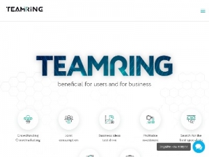 Скриншот главной страницы сайта teamring.io