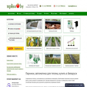 Скриншот главной страницы сайта teplisa.by