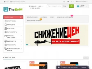 Скриншот главной страницы сайта thekase.ru