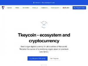 Скриншот главной страницы сайта tkeycoin.com