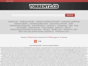 Скриншот главной страницы сайта torrentz.cd