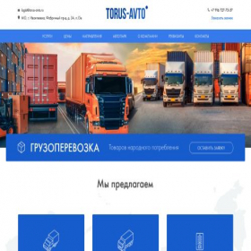 Скриншот главной страницы сайта torus-auto.ru
