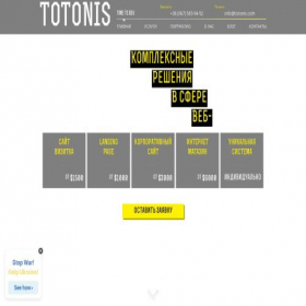 Скриншот главной страницы сайта totonis.com