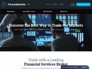 Скриншот главной страницы сайта trade5000.com