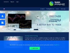 Скриншот главной страницы сайта tradesprime.com
