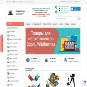Скриншот главной страницы сайта trendoptom.ru