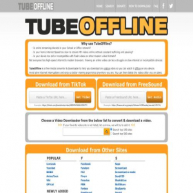 Скриншот главной страницы сайта tubeoffline.com