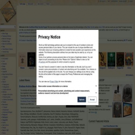Скриншот главной страницы сайта uesp.net