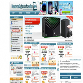 Скриншот главной страницы сайта verschenkehandy.de
