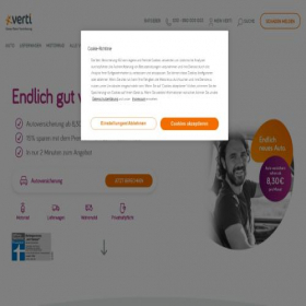 Скриншот главной страницы сайта verti.de