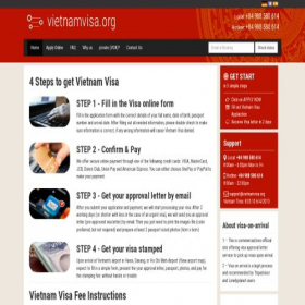 Скриншот главной страницы сайта vietnamvisa.net