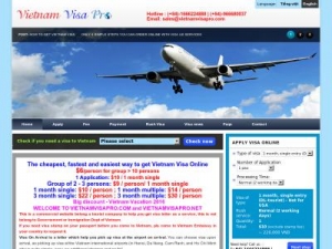 Скриншот главной страницы сайта vietnamvisapro.com