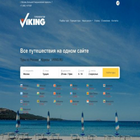 Скриншот главной страницы сайта viking-travel.ru