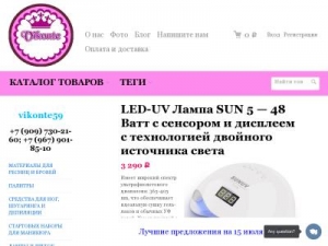 Скриншот главной страницы сайта vikonte59.ru