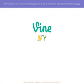 Скриншот главной страницы сайта vine.co