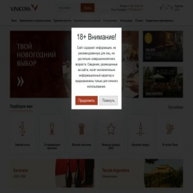 Скриншот главной страницы сайта vinicom.ru