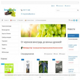 Скриншот главной страницы сайта vinogradisad.ru