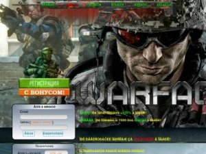 Скриншот главной страницы сайта warfacegames.ru