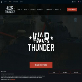 Скриншот главной страницы сайта warthunder.ru