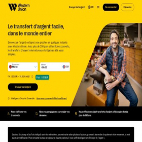 Скриншот главной страницы сайта westernunion.fr