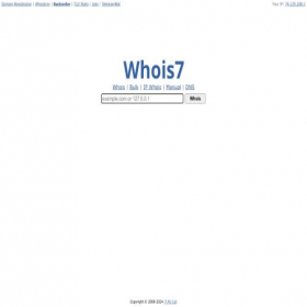 Скриншот главной страницы сайта whois7.ru